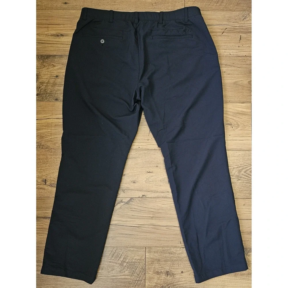 Under Armour Black Tour Blend Golf Pants Mens 40x32 Flat Front Comfort Waist